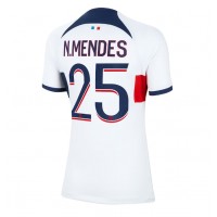 Camiseta Paris Saint-Germain Nuno Mendes #25 Visitante Equipación para mujer 2023-24 manga corta